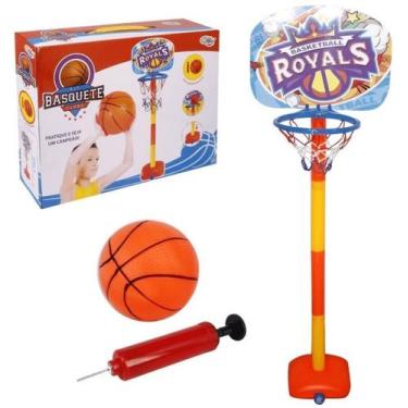 Imagem de Tabela de Basquete Infantil com Pedestal Ajustável e Bola - Wellkids