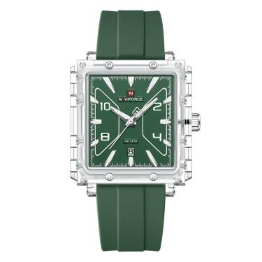 Imagem de relogio masculino design quadrado luminoso pulseira silicone