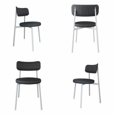 Imagem de Cadeira Kyta Fixa com 4 Pés 50 X 44,7 X 83,8 Cm com 4 Unidades - Metal