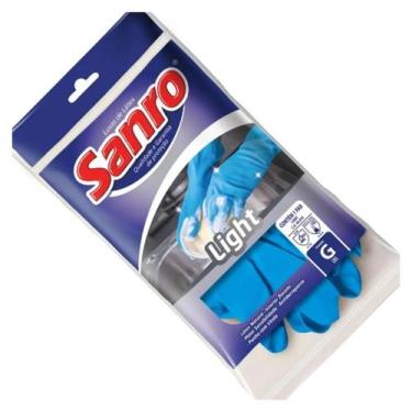 Imagem de Luva de Látex Light Azul CA 46878 Sanro -, G
