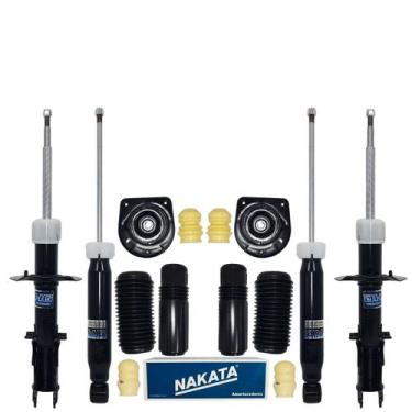 Imagem de Kit Batente Novo + 4 Amortecedor Nakata Palio Fire Dianteiro / Traseir