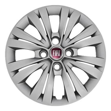 Imagem de Jogo 4 Calotas Fiat Uno Palio Strada Doblo Aro 14 Prateado - Congratul