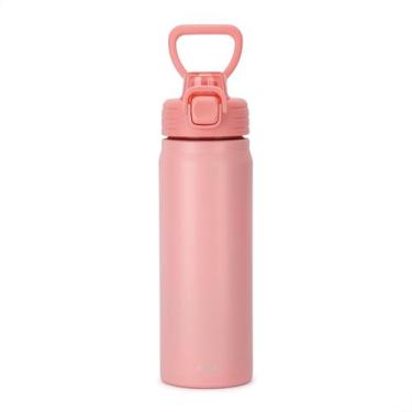 Imagem de Garrafa Térmica 700ml Mori Parede Dupla Inox Canudo 2 Em 1, Rosa