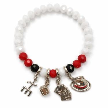 Imagem de Pulseira Amuletos Cristal Zé Pilintra Proteção Espiritual Axé - Balaio