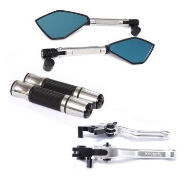 Imagem de Kit Retrovisor Manopla Manete Hornet Cb 300 Cb 500f Cb 500X Cb1000r - 