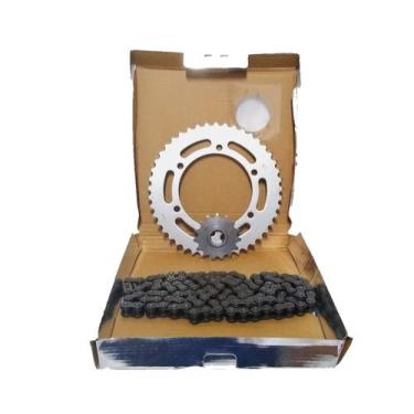 Imagem de Kit relação transmissão yamaha xt660 xt 660 aço 1045 sem retentor novo
