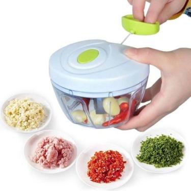 Imagem de Mini Triturador Manual 3 Lâminas Inox Multiuso Portátil Em Estoque - A