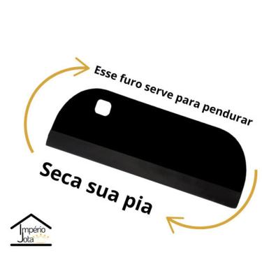 Imagem de Rodinho de Pia Compacto para Secagem e Organização de Pia e Vidros Design Minimalista Preto OEM
