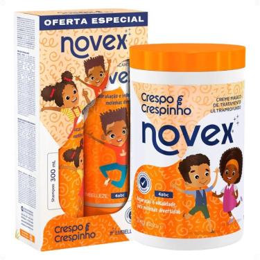 Imagem de Kit Novex Crespo e Crespinho 4abc: Shampoo e Tratamento Condicionante 300ml + Creme De...