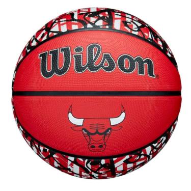 Imagem de Bola de Basquete Graffiti Chicago Bulls Tamanho 7 Outdoor Air Retention Wilson