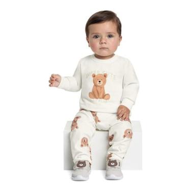 Imagem de Conjunto Infantil Bebe Menino Ursos Livy, P, Creme