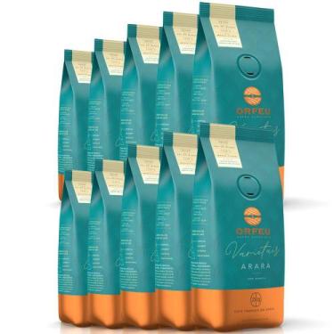 Imagem de Café em Grãos Premium Orfeu Arara Kit 10 Pacotes de 250g