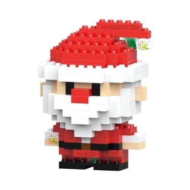Imagem de Mini Árvore De Natal Para Crianças, Modelo Do Papai Noel, Blocos De Co