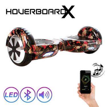 Imagem de Hoverboard Bluetooth 6,5 Caveira Mexicana Flores HoverboardX