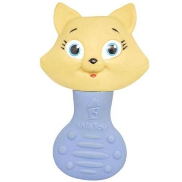 Imagem de Chocalho E Mordedor Vila Toy Gato Azul