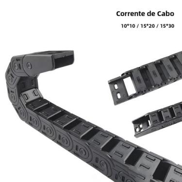 Imagem de Esteira Porta-Cabos Plástica Não Abrível HUNST 7*7 10*10 15*20 15*30mm