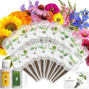 Imagem de Kit Hidropônico LYKOCLEAN 16 Cápsulas de Sementes de Flores