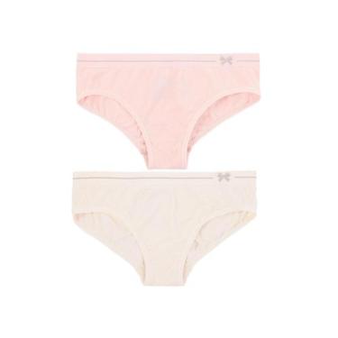 Imagem de Kit Delrio 2 Calcinhas Infantil F5104 Pessego, Pêssego, Natural, P