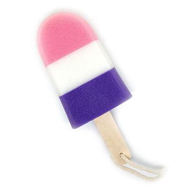 Imagem de Esponja de Banho Sorvete Picolé MD2 Roxo, Creme, Rosa