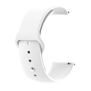 Imagem de Pulseira Silicone Sport 20mm Fecho com Pino Compatível com Galaxy Watch 4 BT LTE [FIT IT] (Branco)