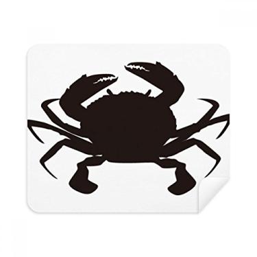 Imagem de Pano de limpeza de tela com estampa de caranguejo preto para organismo marinho 2 peças de tecido de camurça