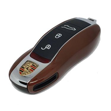 Imagem de Capa Chave Porsche Lat Marrom Cayenne Panamera 911 Cayman