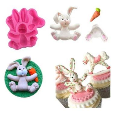Imagem de Molde De Silicone Páscoa Coelho, Cenoura