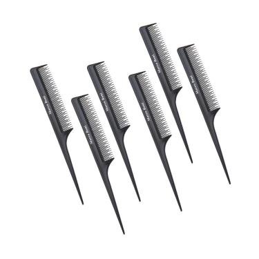 Imagem de Combo 6 Pentes Dentes Alternados Para Desfiar Cabo Separador De Mechas Marco Boni