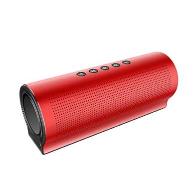 Imagem de HIOD Microfone de ouvido Bluetooth sem fio Microfone de redução de ruído Bluetooth Alcance de 33 pés Mini alto-falante portátil para viagens externas em família, vermelho
