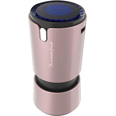 Imagem de Purificador de ar de carro com filtro de hepa de íon negativo fresco portátil USB design cigarro ionizador purificador de ar para carro, dourado