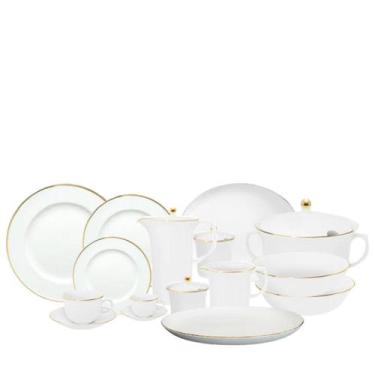 Imagem de Baixela E Serviço De Jantar 51Pcs Sofia Ouro Porcelana Oxfor - Oxford