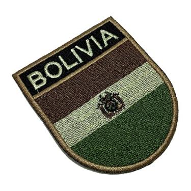 Imagem de BP0029ET03 Bandeira Bolívia Patch Bordado Termo Adesivo