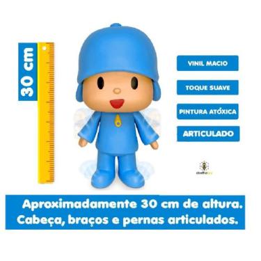 Imagem de Boneco De Vinil Grande Pocoyo 28cm Articulado - Cardoso Toys