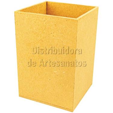 Imagem de Porta Lapis Simples 7X7x10 Mdf Cru 454 - Distribuidora De Artefatos Md