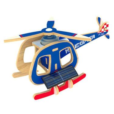 Imagem de Quebra Cabeça Desafio 3D Solar Com Motor - Helicóptero Solar - Madeira
