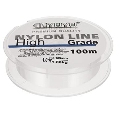 Imagem de PATIKIL Linha de pesca de nylon 328FT/109Yard 1,8 kg, fio de monofilamento 1.0# revestido com fluorocarbono para decoração de pendurar de artesanato faça você mesmo, transparente