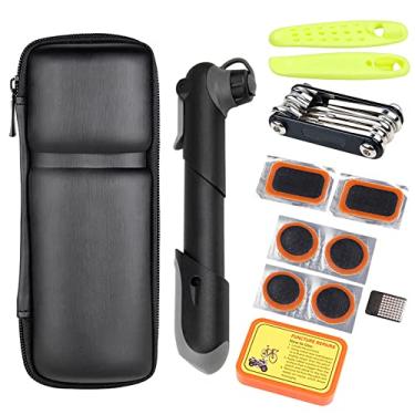 Imagem de Tingpai Kit de conserto de bicicletas Kit de fer mentas de conserto de bicicletas portáteis Ca a do kit de f ação de pneus Bolsa com bomba de pneu Fer mentas multifuncionais Remendos pa tubos de pneu