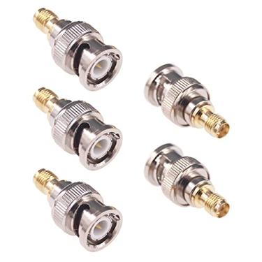 Imagem de RFaha Adaptador Coaxial BNC Macho para SMA Fêmea 5 Peças BNC para Adaptador de Conector Coaxial SMA (F22-5)