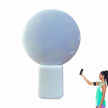 Imagem de Clip On Ring Light,preenchimento selfie recarregável USB | Mini videoconferência com 4 configurações escurecimento para o telefone fazer belas selfies Rianpesn