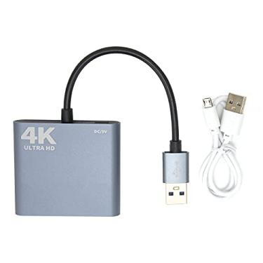 Imagem de KOSDFOGE Placa de Captura de Áudio E Vídeo 4K 1080P USB 3.0 para Interface Multimídia HD Placa de Captura de Jogos