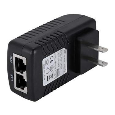 Imagem de DAUERHAFT Injetor de tomada de parede PoE 48V/0,5A, adaptador Ethernet PoE, 100-240V, para telefones IP Voip, câmeras, AP e muito mais (plugue dos EUA)