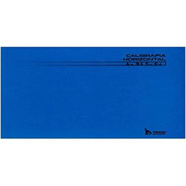 Imagem de Caderno de Caligrafia, Brochura, Tamoio, Capa Dura, Horizontal, 1/4, Azul, 96 Folhas, Unidade, 22054