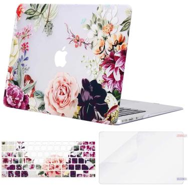 Imagem de MOSISO MacBook Air 13 polegadas Case (A1369 & A1466, Versão Mais Antiga 2010-2017 Lançamento), Plástico Rosa Deixa Shell e Teclado Rígido Capa e Protetor de Tela Apenas Compatível com MacBook Air 13 polegadas, Transparente