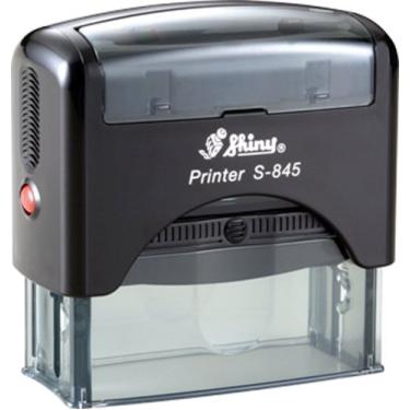 Imagem de Texto personalizado de 6 linhas/endereço impressora brilhante S-845 carimbo de borracha auto-tintado para escritório