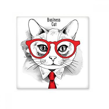 Imagem de Bussiness Cat Head Protect Animal Pet Lover Ceramic Tile Glossy Decal Glazed Brick Adorn Stone