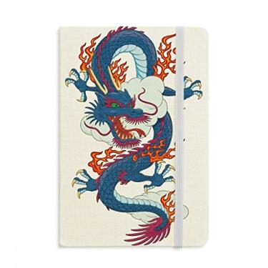Imagem de Caderno chinês com estampa de nuvem de dragão chinês oficial de tecido capa dura diário clássico