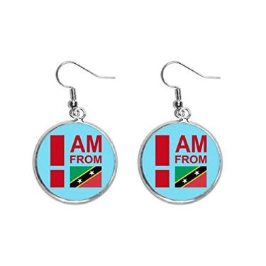 Imagem de Brinco feminino I Am From Saint Kitts Nevis com pingente de orelha prata