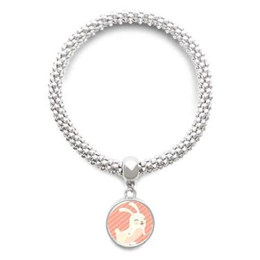 Imagem de DIYthinker Pulseira de prata com pingente de prata e tema de religião da Páscoa com tema de cultura rosa