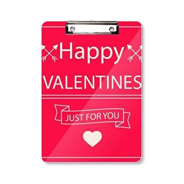 Imagem de Placa de apoio para prancheta Happy Valentine's Day Just for You A4