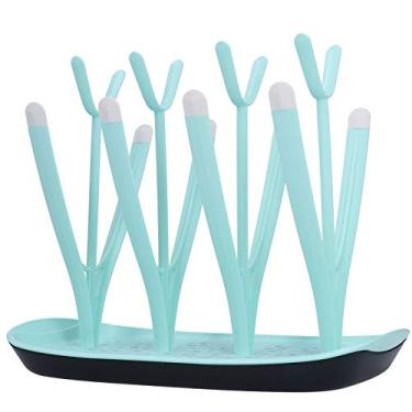 Imagem de Labuduo Prateleira para secagem de mamadeiras, suporte para secagem de copos azuis, para secar copos de água, louças e bicos (azul)